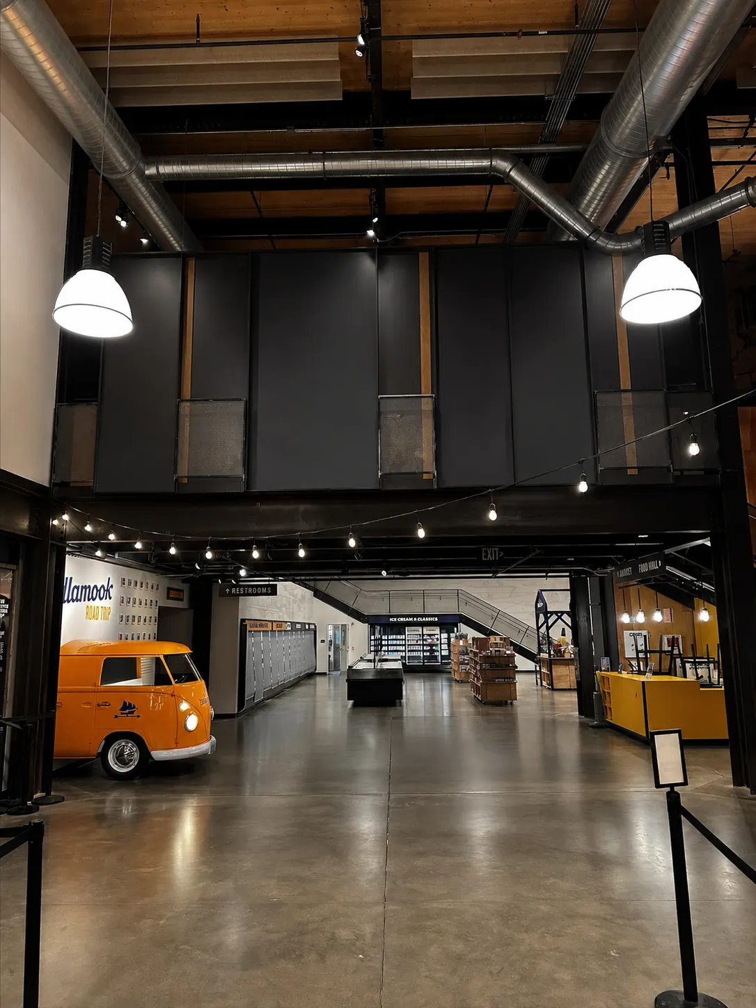 Tillamook Creamery corridor wall before the graphic installation