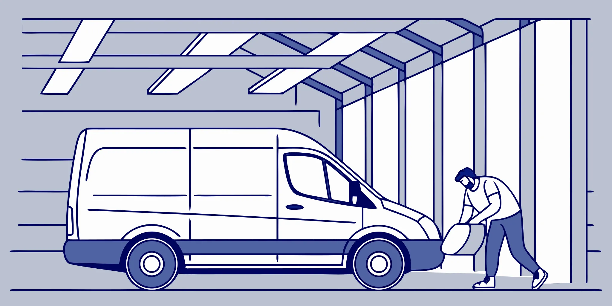 Professional fleet graphics maintenance with hand washing in a clean warehouse facility
