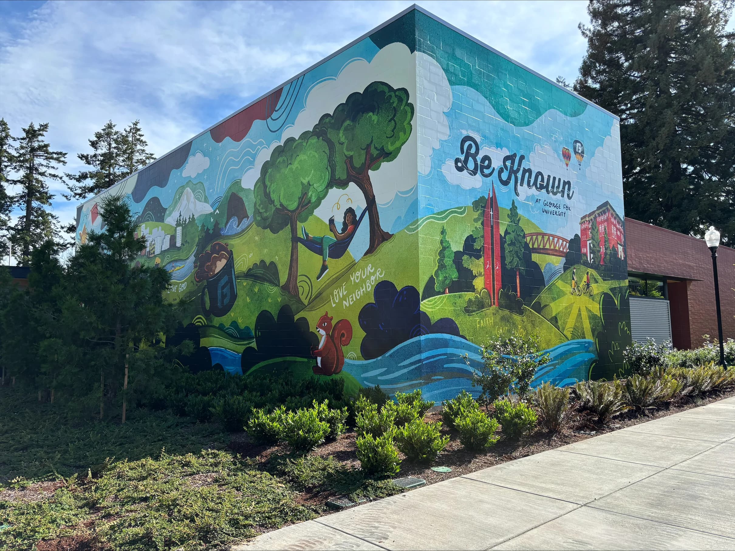 Be Known George Fox University exterior mural installed by AP Installations