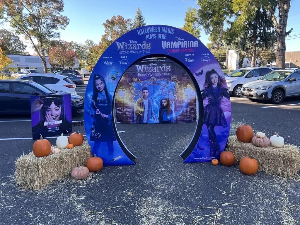 Specialty branded arch display installation