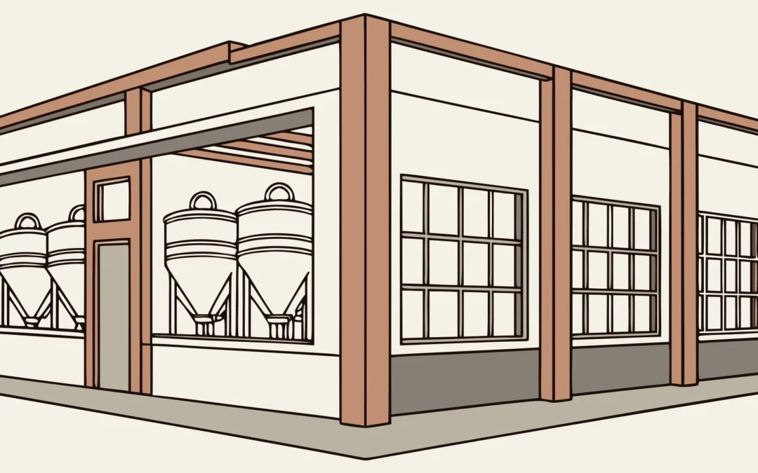 Brewery wall graphics installation in a branded taproom